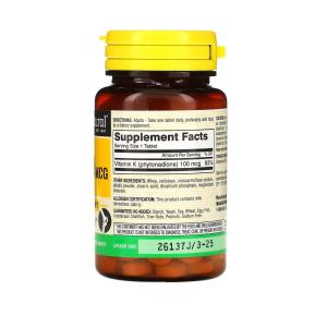 Mason Natural Vitamin K, 100 Mcg, Tablets