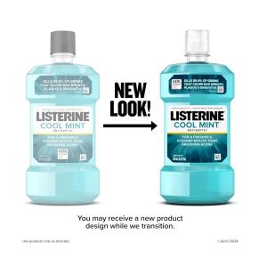Listerine Cool Mint Antiseptic Mouthwash For Bad Breath - Mint, 8.5 Fl Oz