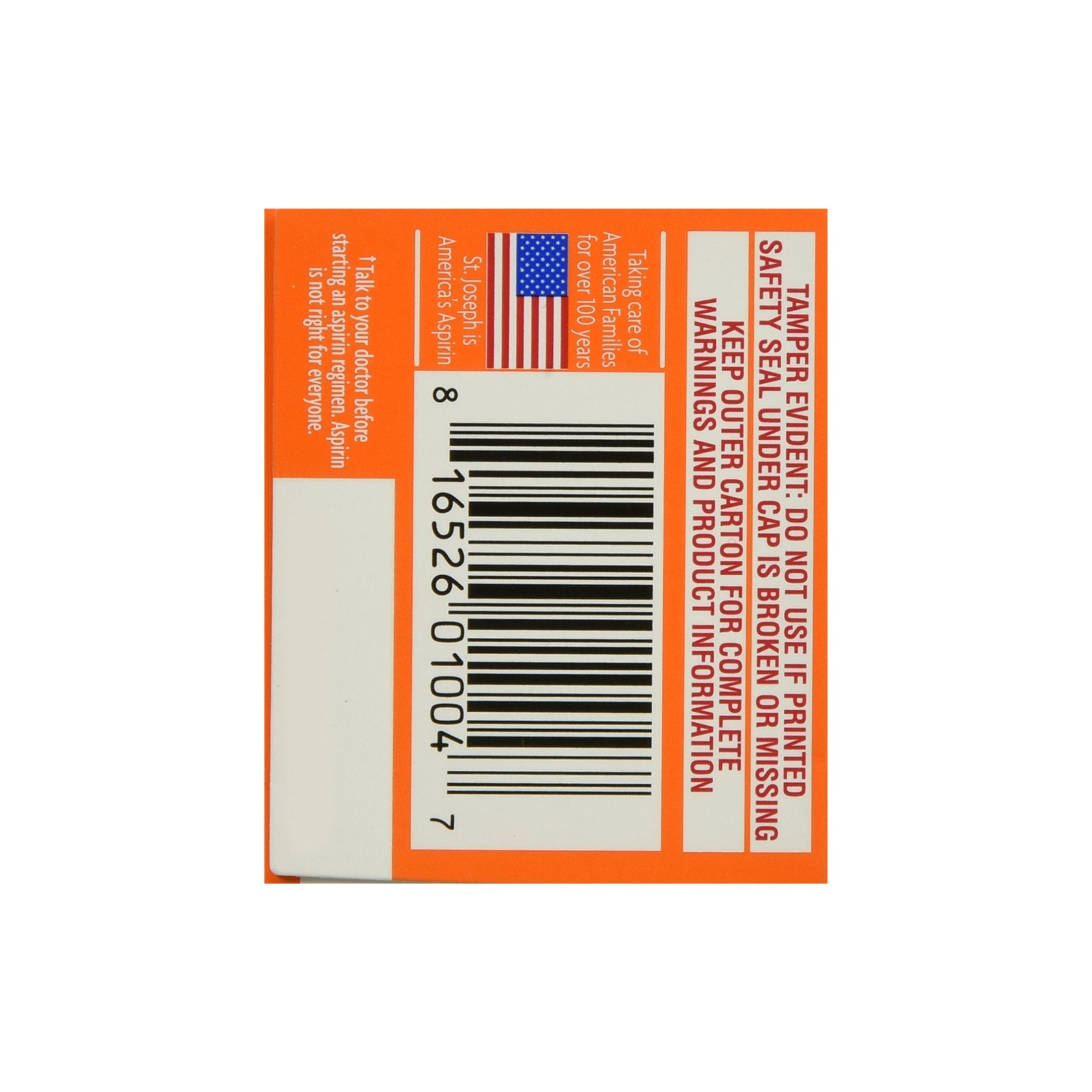 St. Joseph Low Dose Aspirin 81mg Chewable Tablets Orange, 36ct
