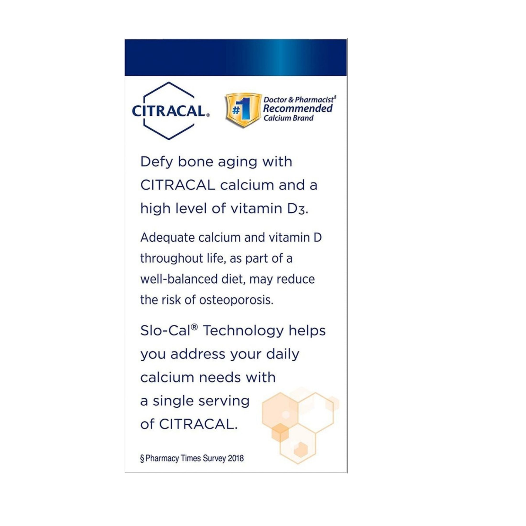 Citracal Calcium Supplement, Slow Release 1200 + D3, 80 Coated Tablets