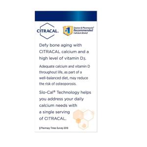 Citracal Calcium Supplement, Slow Release 1200 + D3, 80 Coated Tablets