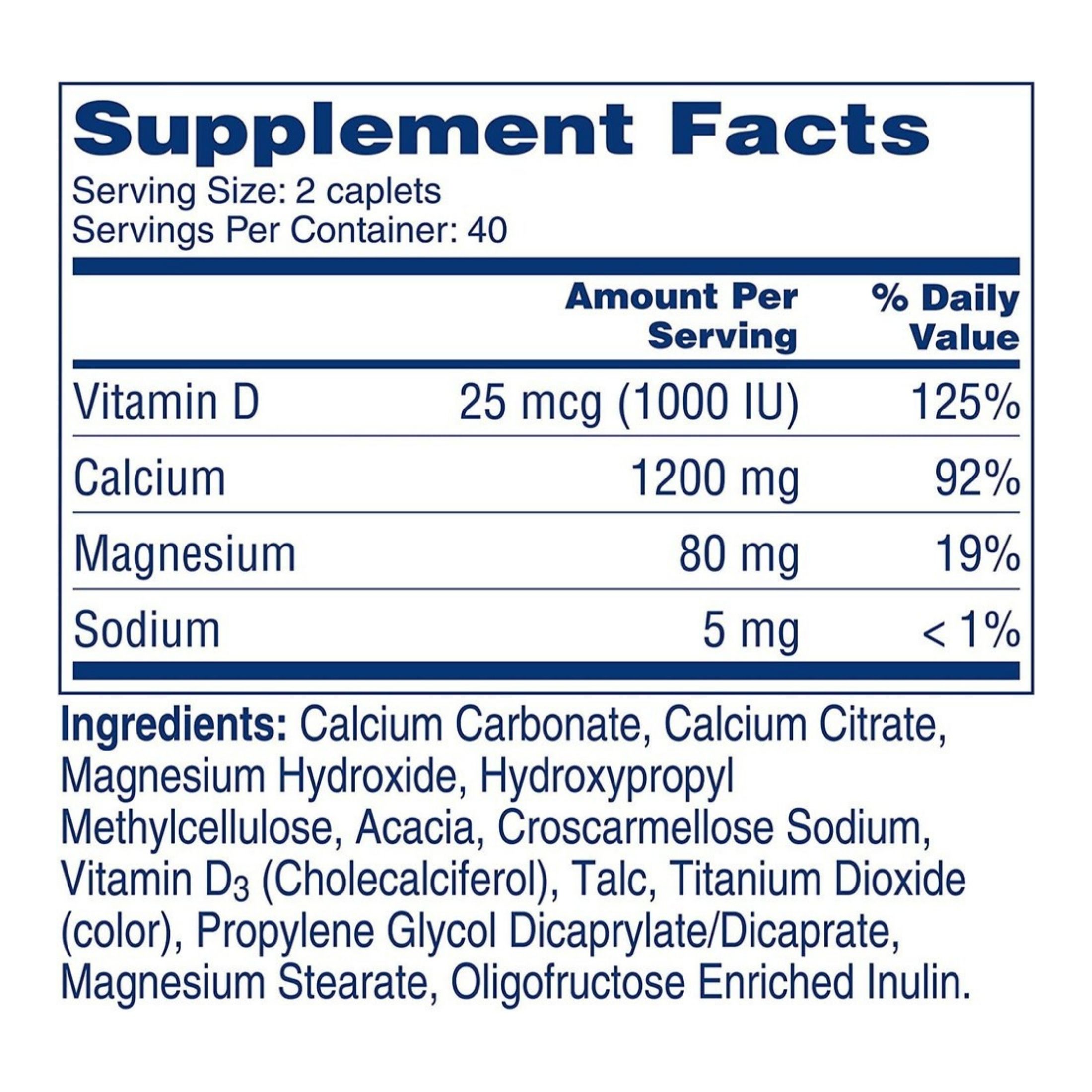 Citracal Calcium Supplement, Slow Release 1200 + D3, 80 Coated Tablets