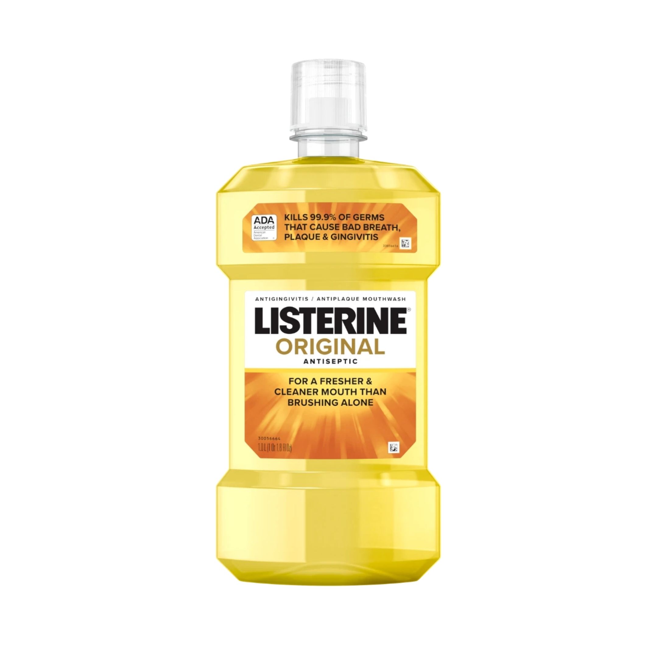 Listerine Original Antiseptic Mouthwash For Bad Breath & Plaque Oral Care 1 L