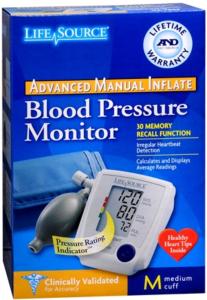 LifeSource Advanced Manual Inflate Blood Pressure Digital Monitor Ua-705V, 1 Kit