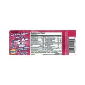 Basic Vitamins Hair Skin Nail Tabs
