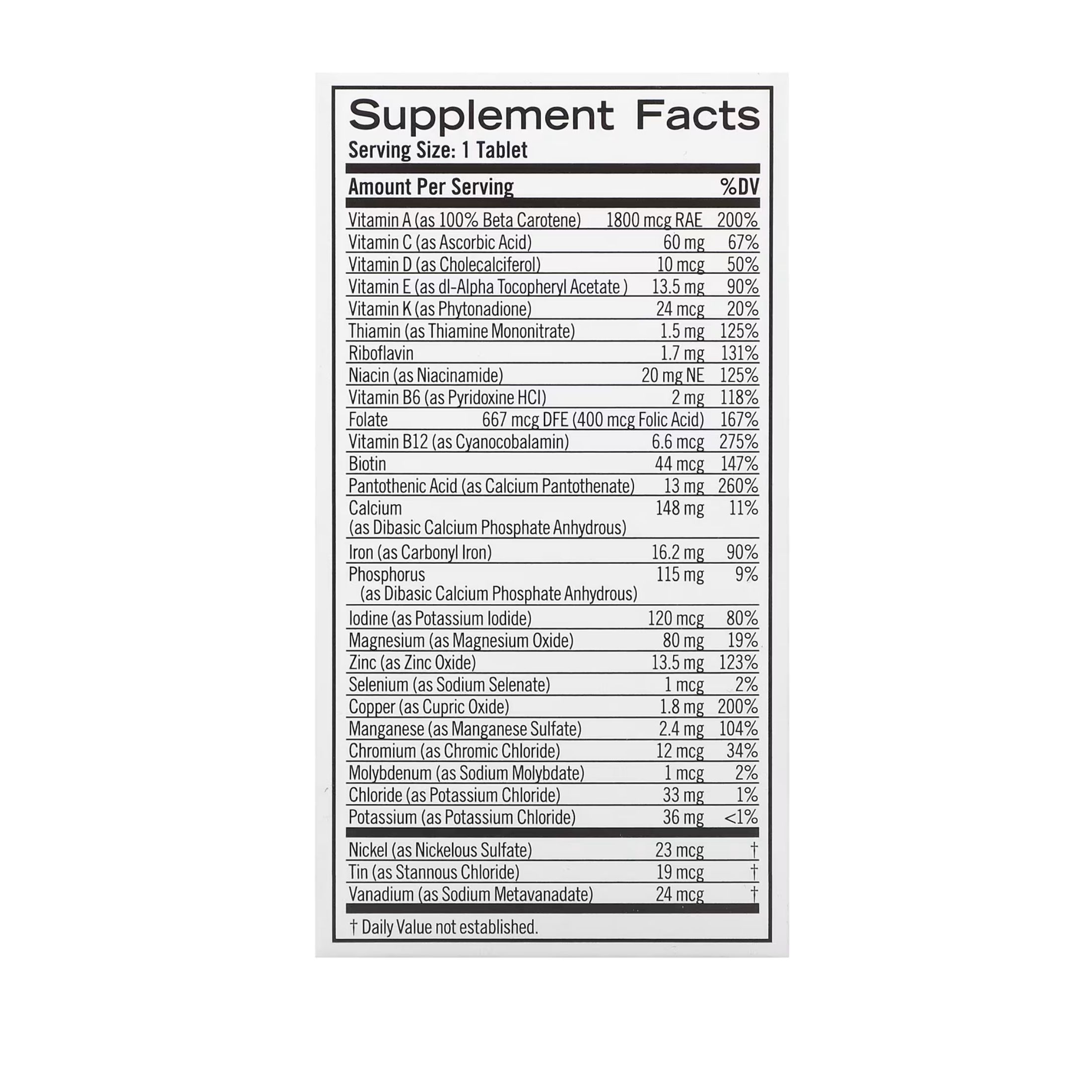 Geritol Multivitamin Nutrition Support Tablets