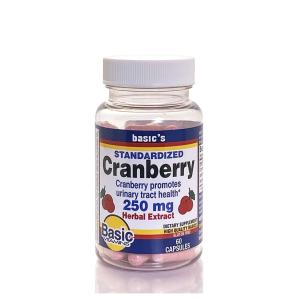 Basic Vitamins Cranberry 250 Mg Herbal Extract Capsules