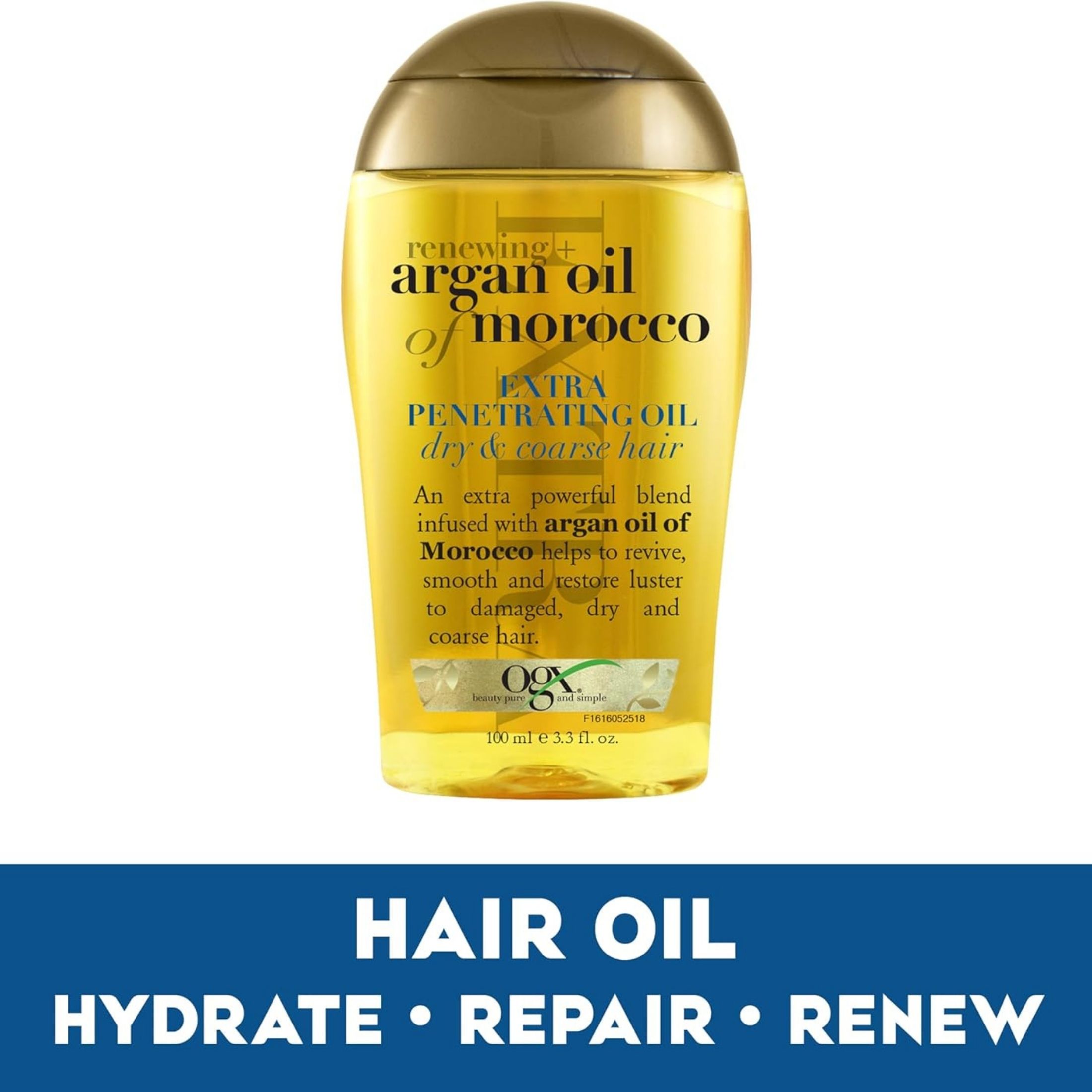 OGX Renewing Moroccan Argan Oil Extra Penetrating Oil, Dry & Course Hair, 3.3 Oz