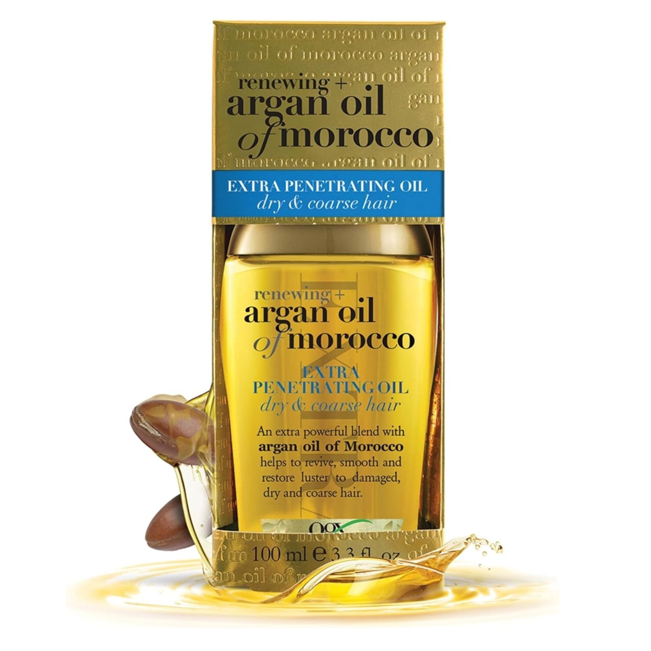 OGX Renewing Moroccan Argan Oil Extra Penetrating Oil, Dry & Course Hair, 3.3 Oz