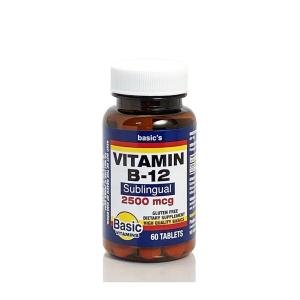 Basic Vitamins Vitamin B-12 Tablets 2500 Mcg