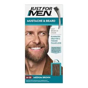 Combe USA Just For Men Mustache & Beard M-35 Medium Brown Hair Color