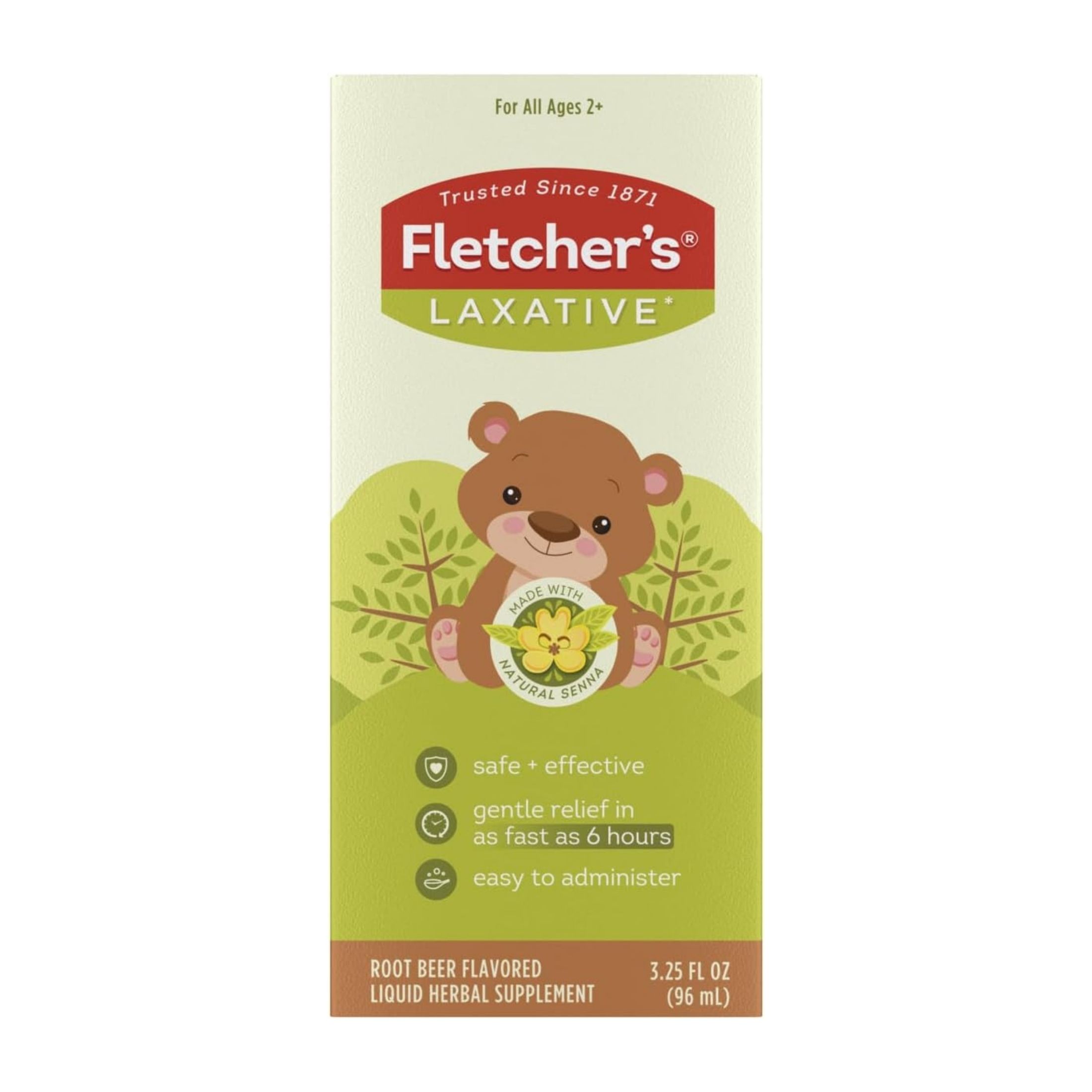 Fletcher's Laxative, Gentle, For Kids, Root Beer Taste 3.25 Oz