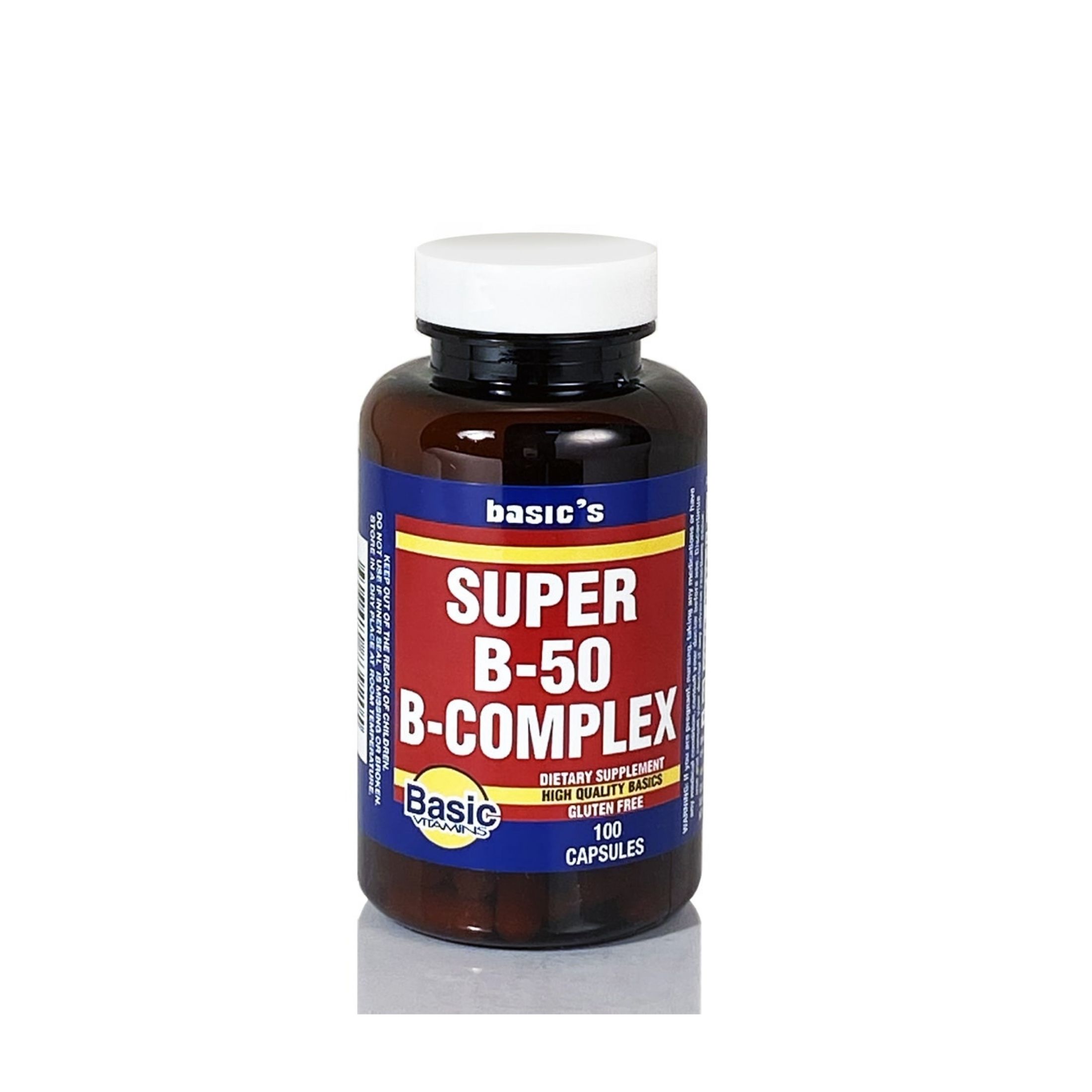 Basic Vitamins Super B-50 B-Complex - 100 Caps