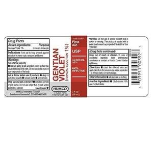 Humco Gentian Violet Topical Solution 1 USP 2 Oz