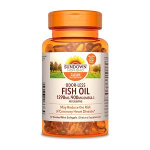 Sundown Naturals Odorless Omega-3 Fish Oil 1,290 Mg Dietary Supplement Mini Softgels