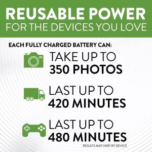 Energizer Recharge Power Plus Rechargeable AA Batteries