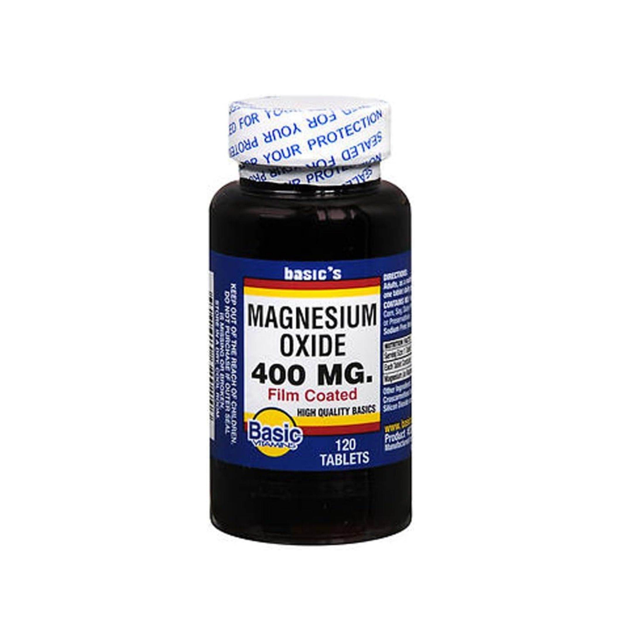 Basic Vitamins Magnesium Oxide 400 Mg Tablets
