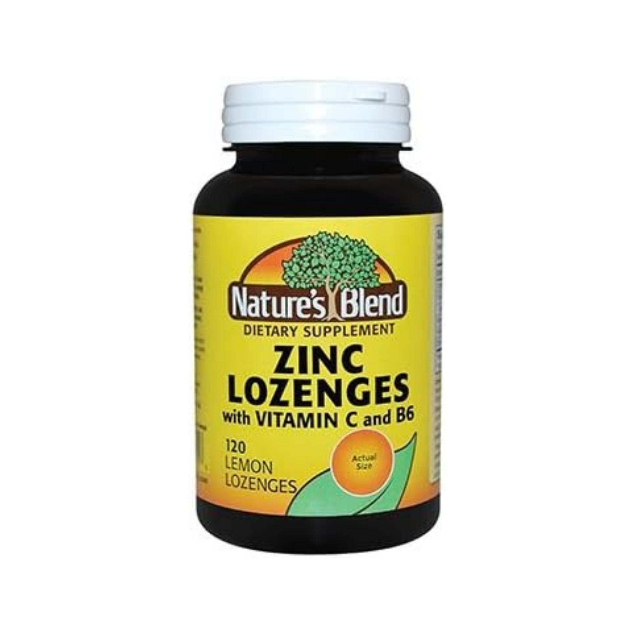 Nature's Blend Zinc Lozenges With Vitamin C Lemon Flavor 120 Tabs