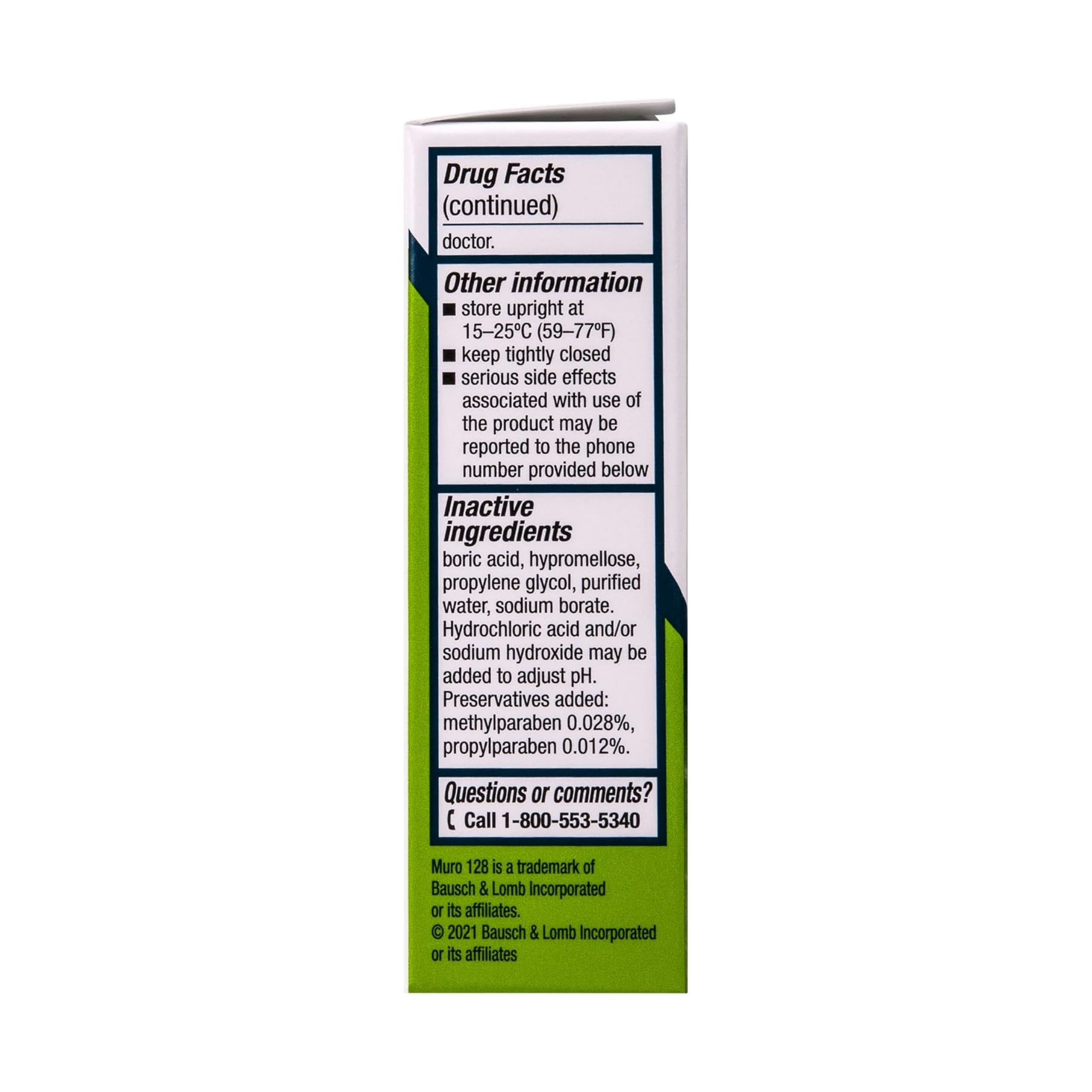 Muro 128 Eye Lubricant Ophthalmic Drops 15 Ml EACH