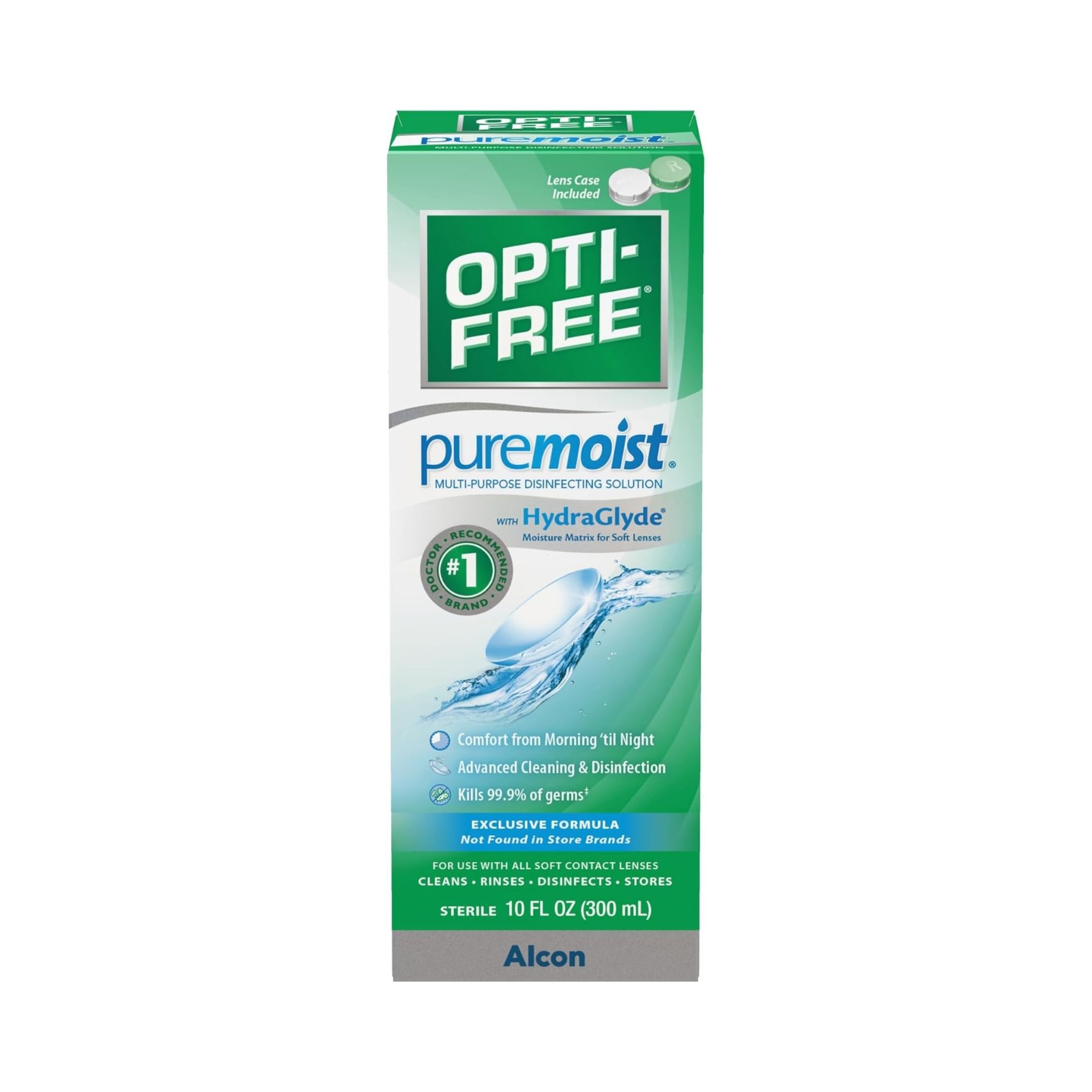 Opti-Free Pure Moist With Hydra Glyde Multi Purpose Disinfection Solution 10 Fl Oz
