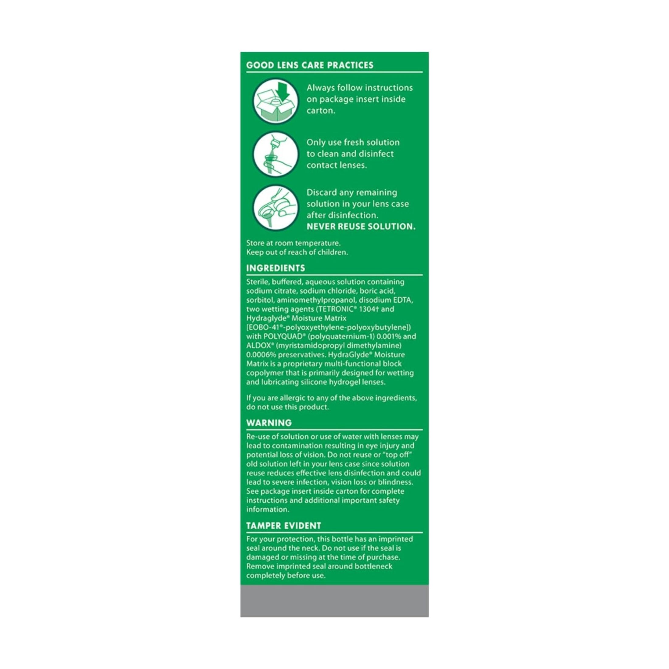 Opti-Free Pure Moist With Hydra Glyde Multi Purpose Disinfection Solution 10 Fl Oz