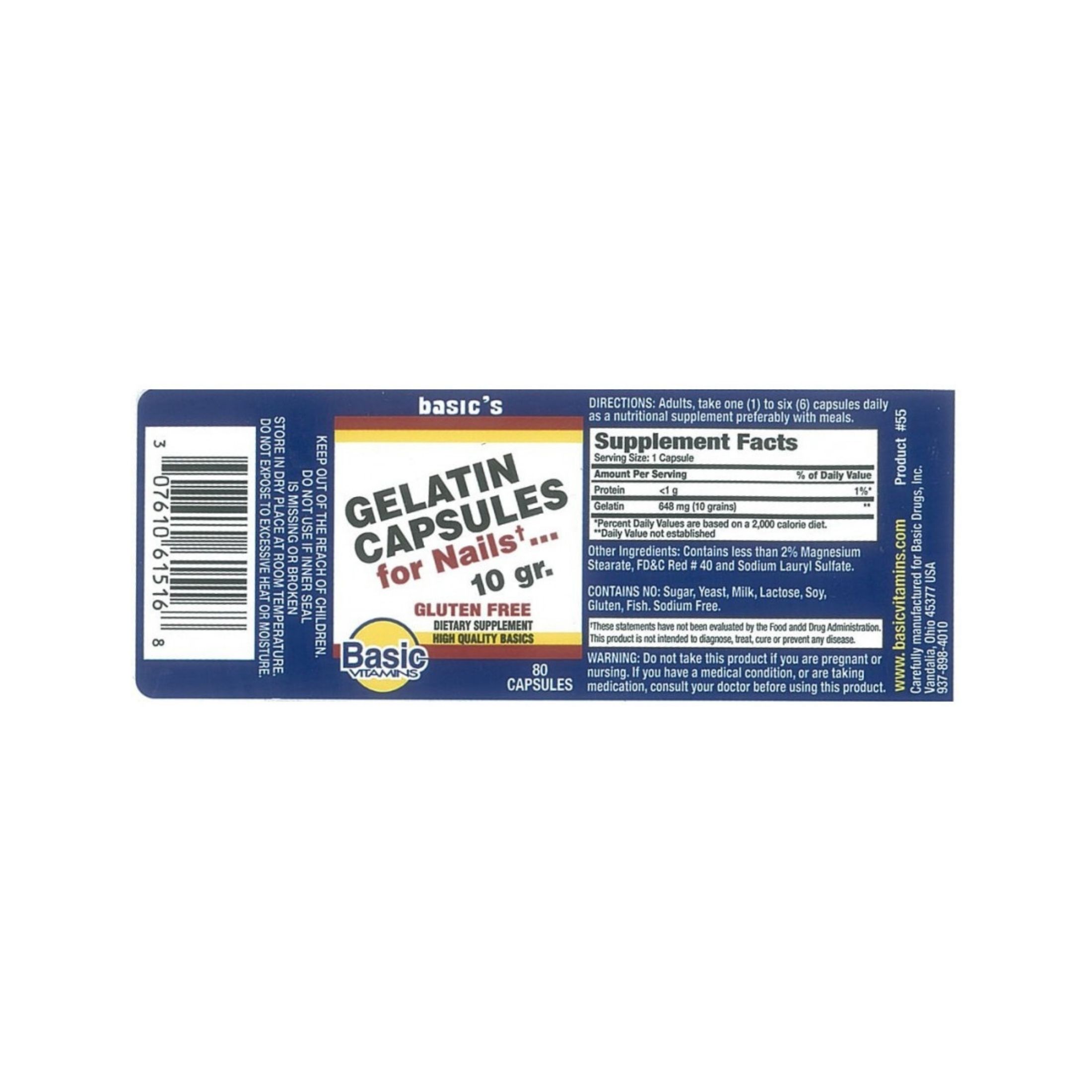 Basic Vitamins Gelatin Capsules