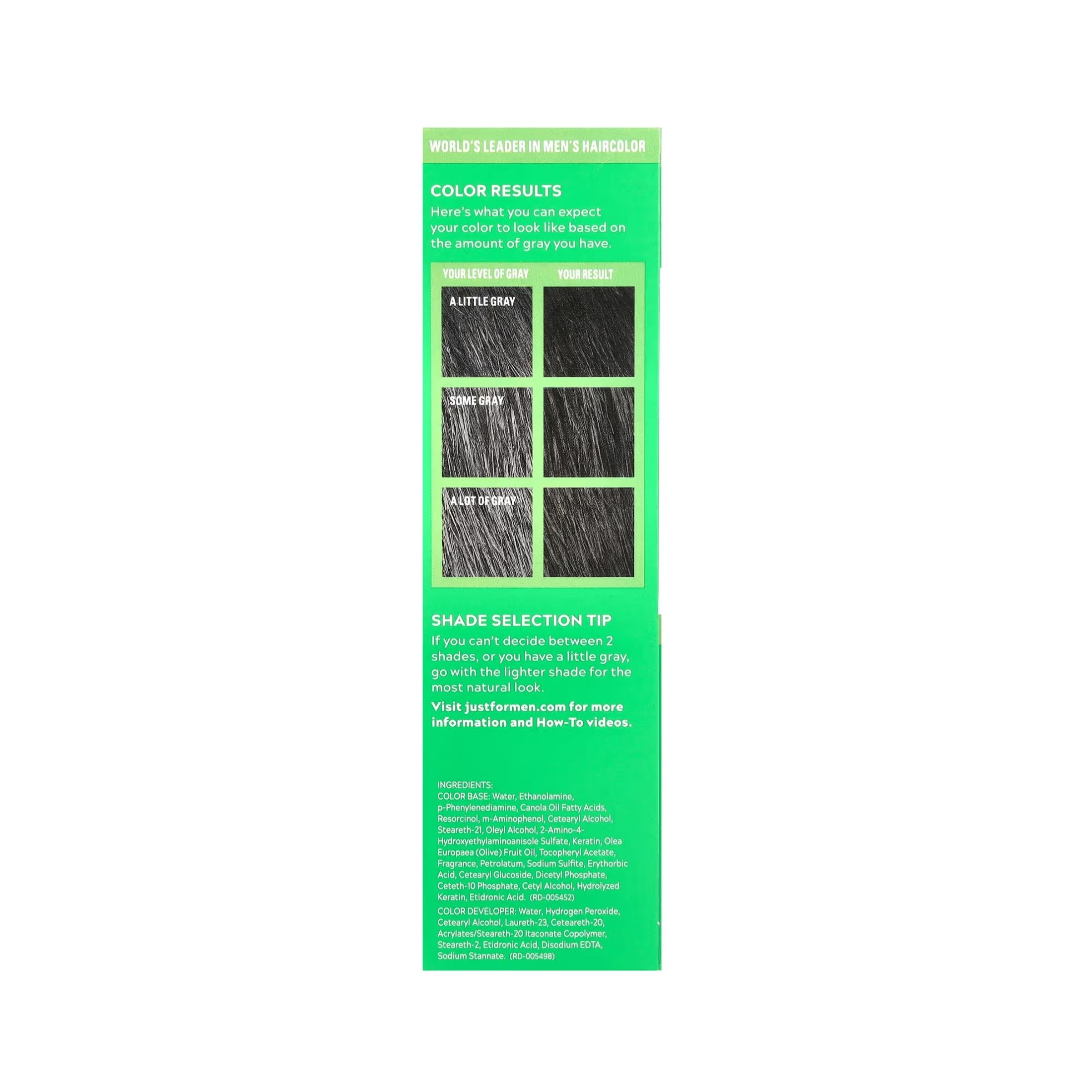 Just For Men Original Formula Hair Color Kit, Real Black H-55