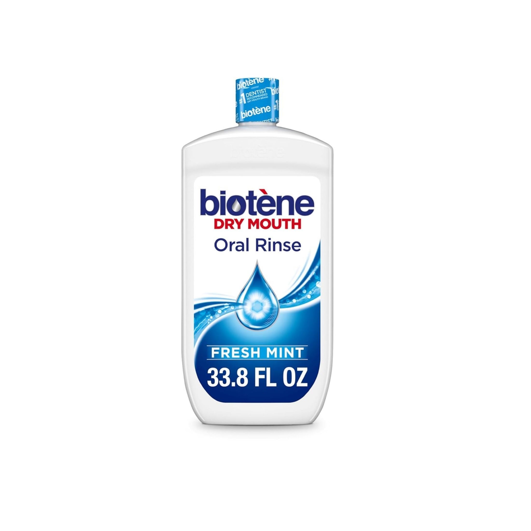 Biotene Oral Rinse Mouthwash For Dry Mouth, Fresh Mint - 33.8 Fl Oz
