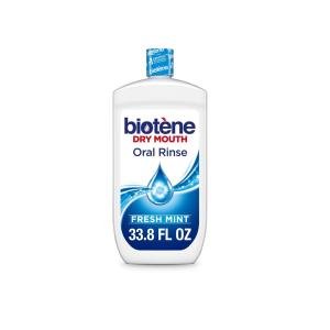Biotene Oral Rinse Mouthwash For Dry Mouth, Fresh Mint - 33.8 Fl Oz