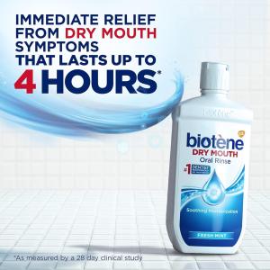 Biotene Oral Rinse Mouthwash For Dry Mouth, Fresh Mint - 33.8 Fl Oz