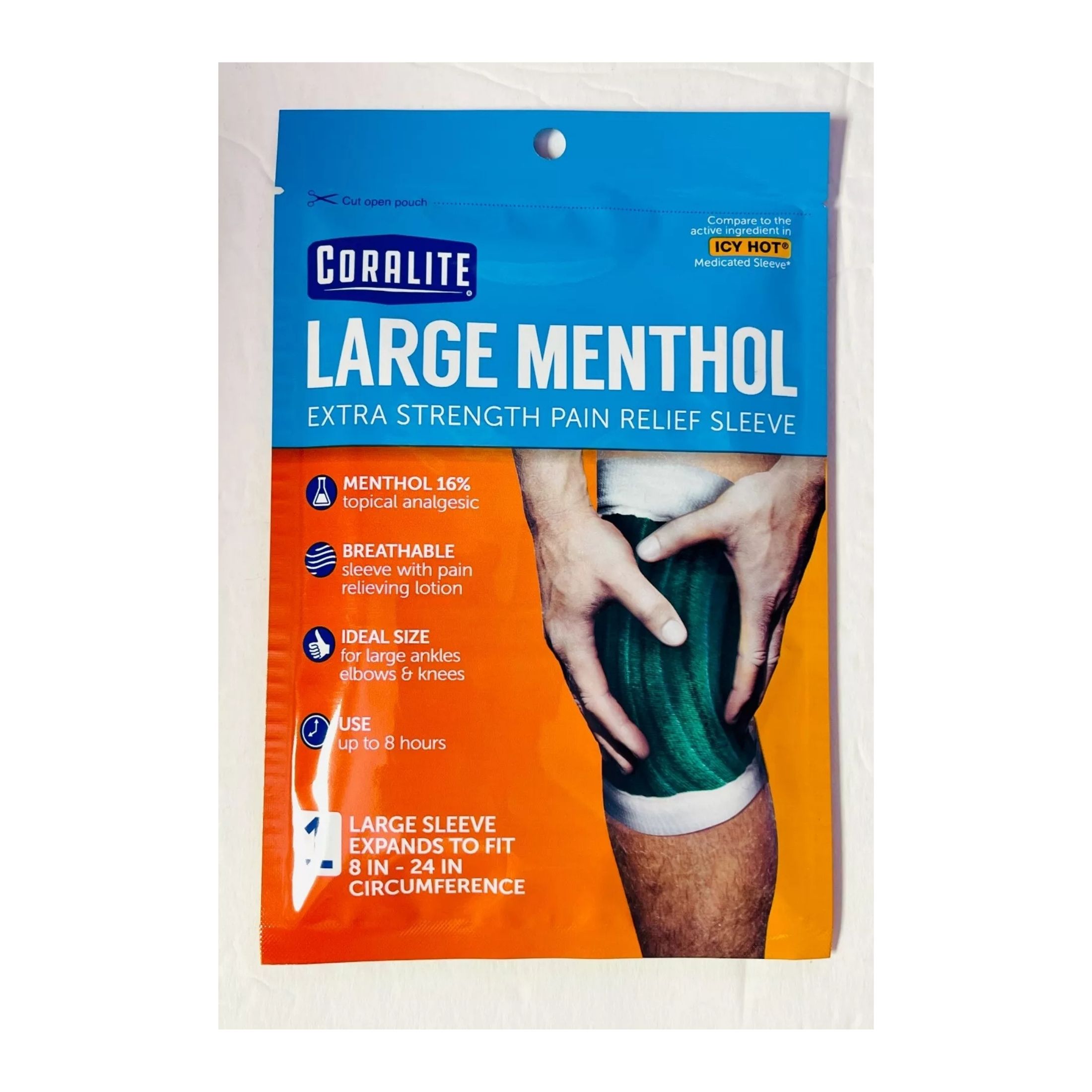 Coralite Menthol Extra Strength, Large Knee Pain Relief Sleeve