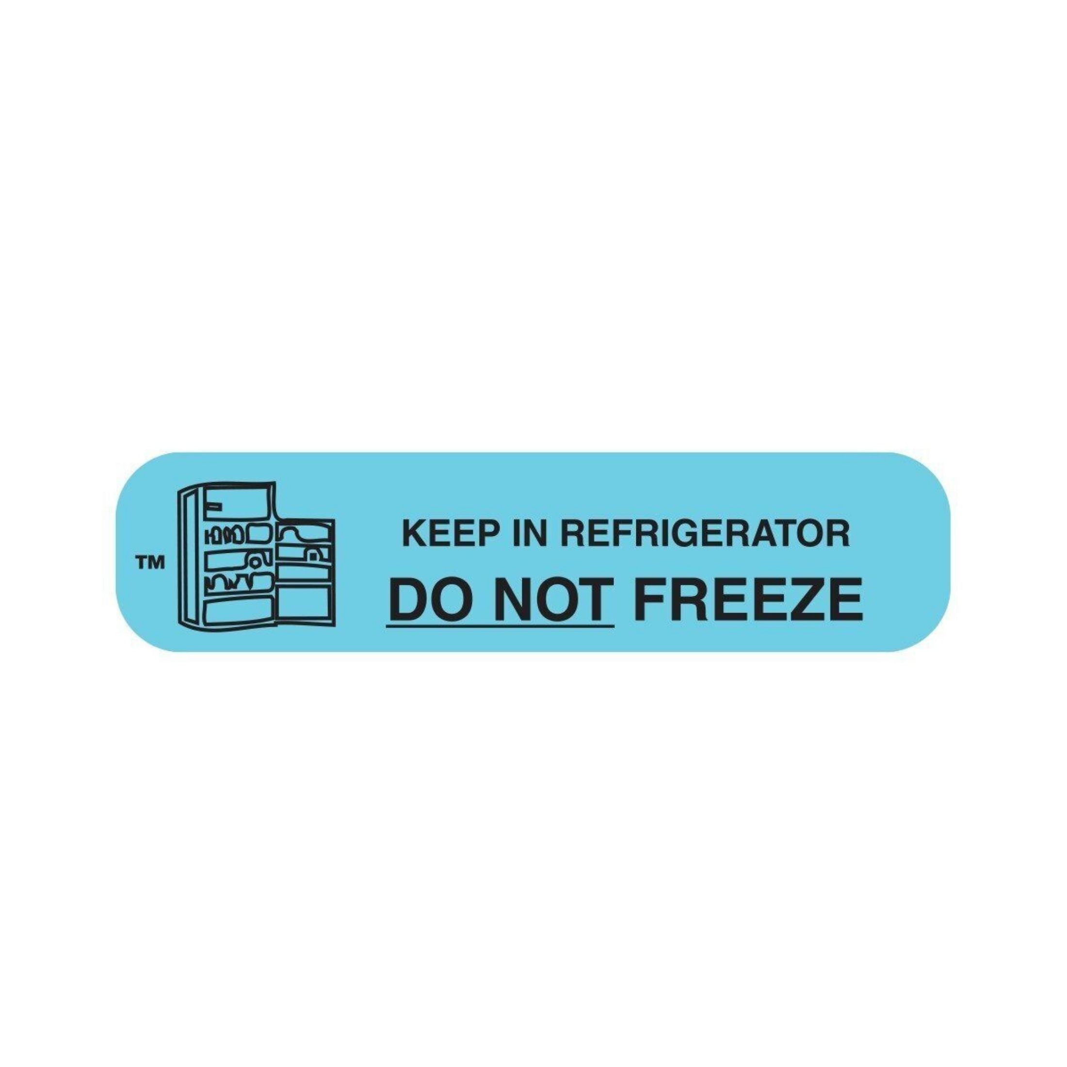 Apothecary Products Do Not Freeze Blue Pharmacy Auxiliary Bottle Labels