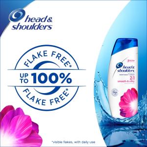 Head & Shoulders Smooth Silky 2 In 1 Dandruff Shampoo Conditioner 13.5 Fl. Oz. Bottle