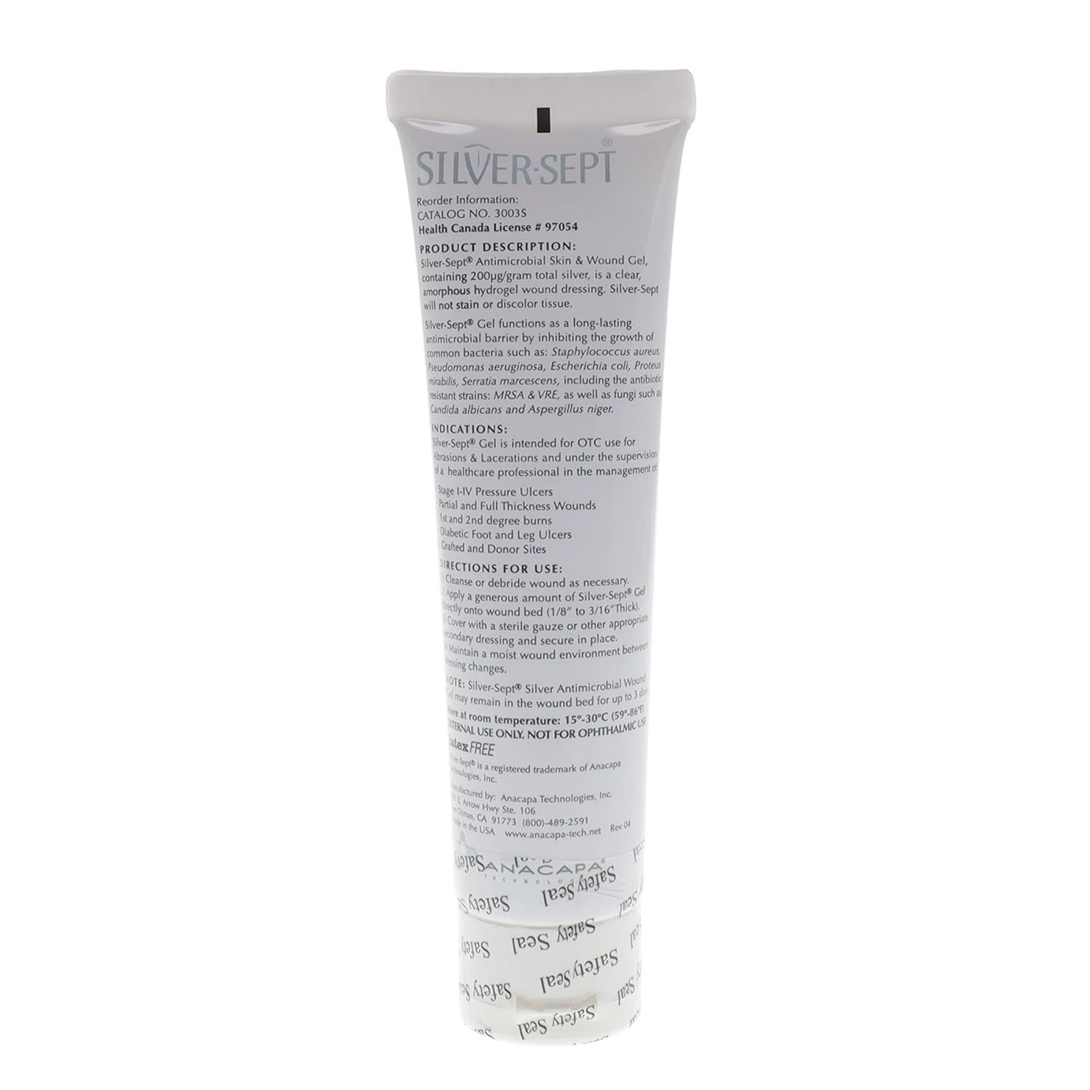Silver-Sept Antimicrobial Wound Gel 3 Oz. Each
