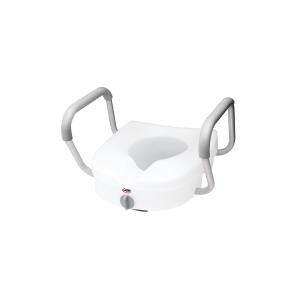 Carex E-Z Lock Raised Toilet Seat With Adjustable Handles