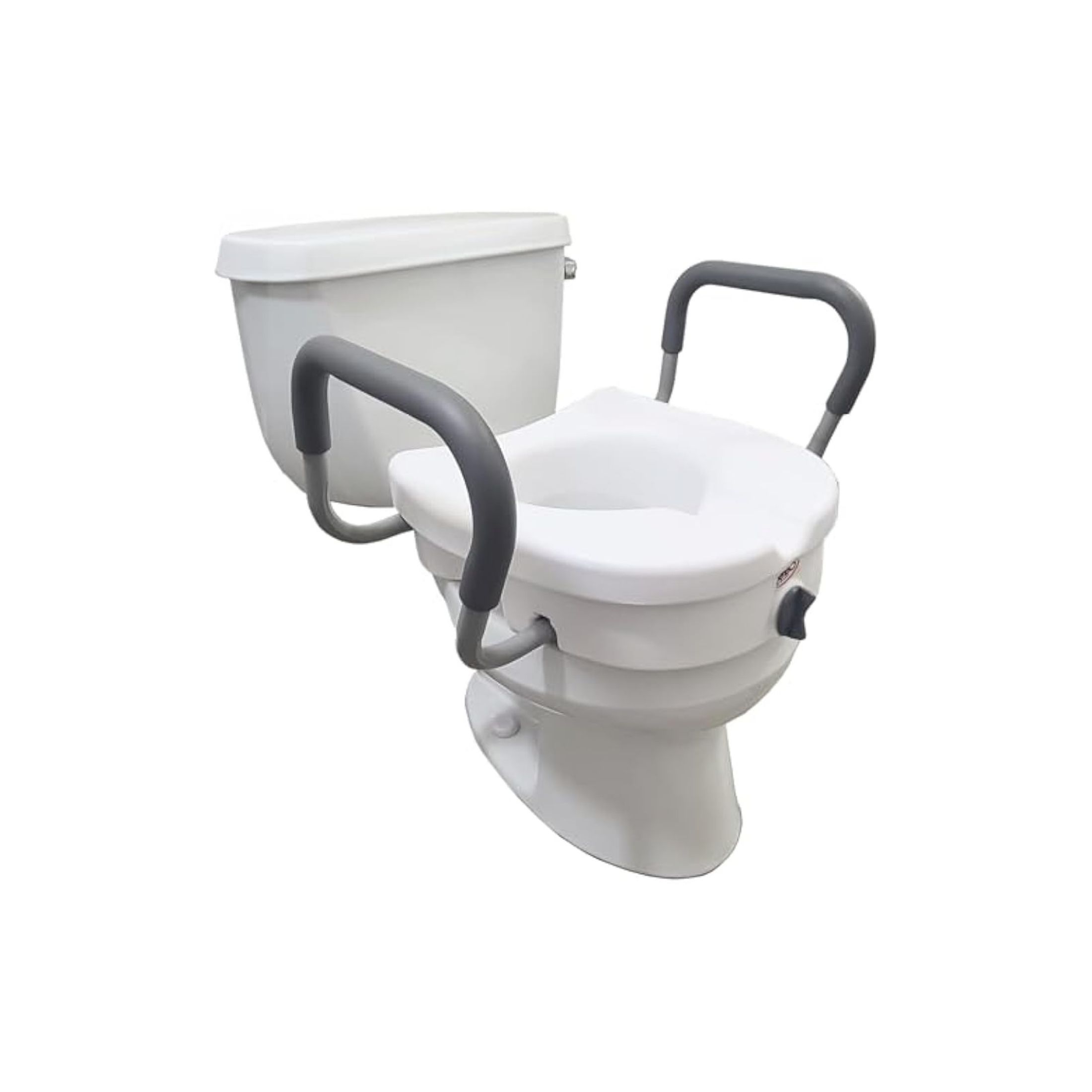 Carex E-Z Lock Raised Toilet Seat With Adjustable Handles