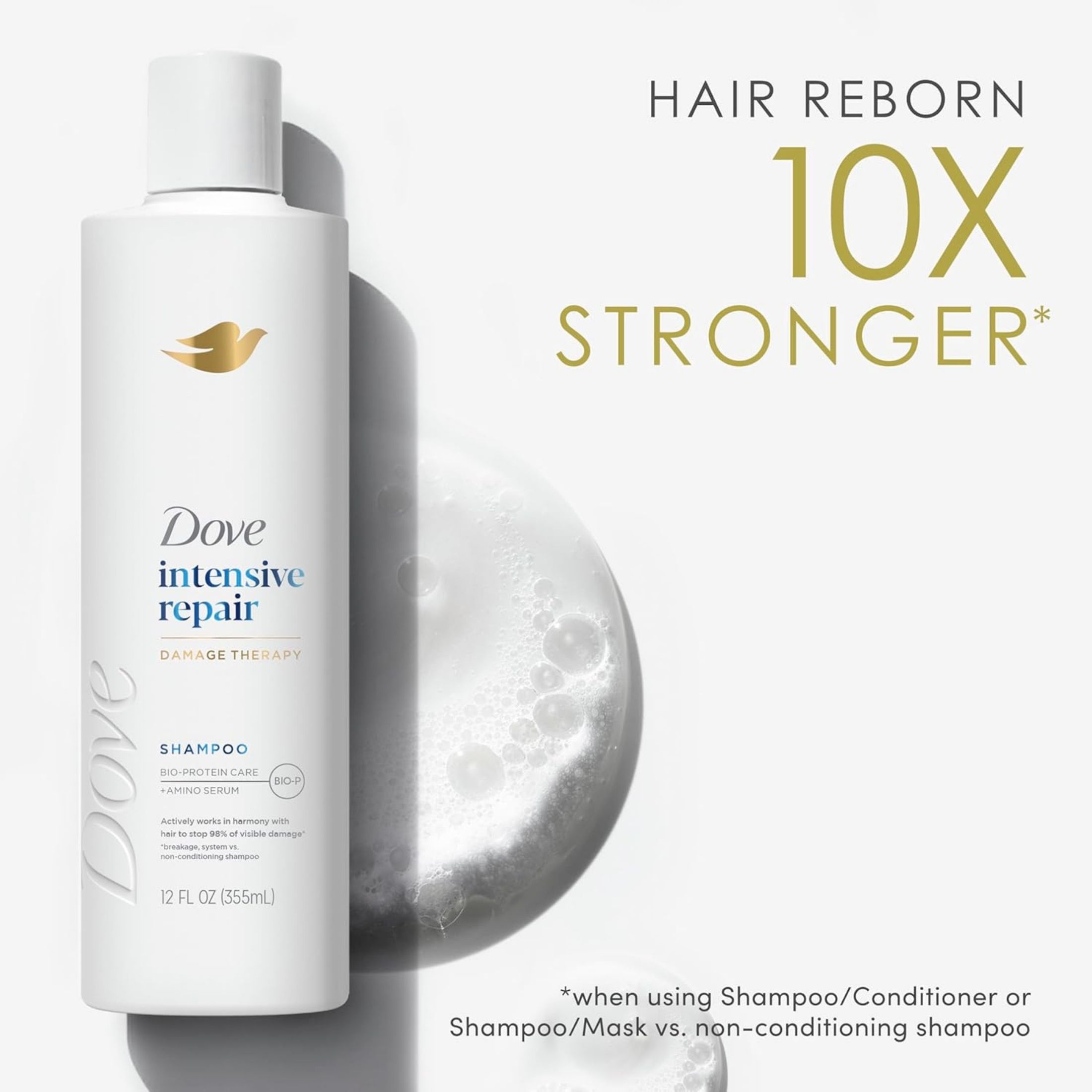 Dove Nutritive Solutions Strengthening Shampoo, Intensive Repair - 12 Fl Oz