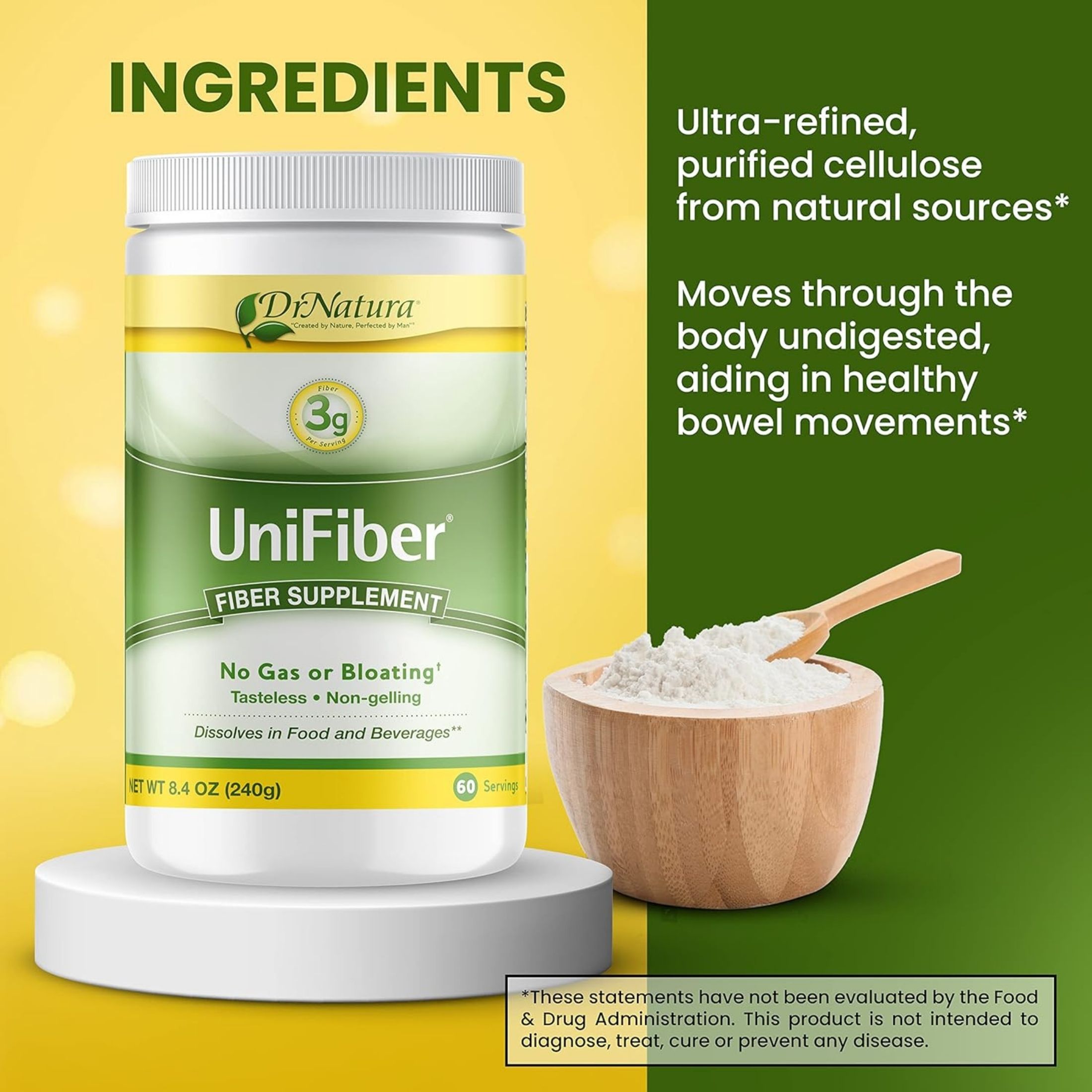 UniFiber Dr. Natura Natural Supplement, 8.4-Ounce