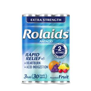 Rolaids Extra Strength Antacid Chewable Assorted Fruit Tablets