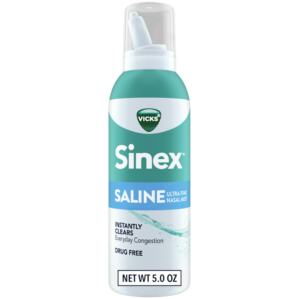 Vicks Sinex Saline Ultra Fine Nasal Mist Spray For Sinus Relief, Drug Free, 5 Oz Unisex