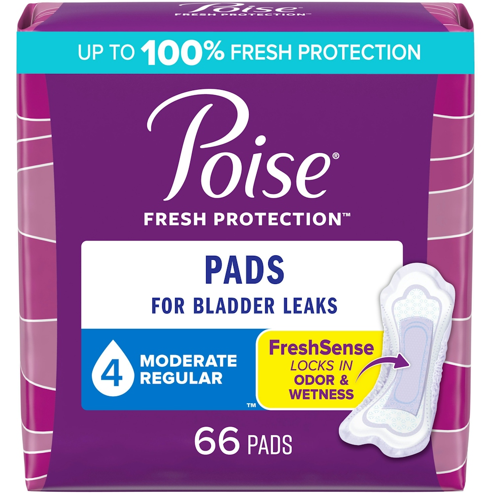 Poise Regular Length Moderate Absorbency Incontinence Pads