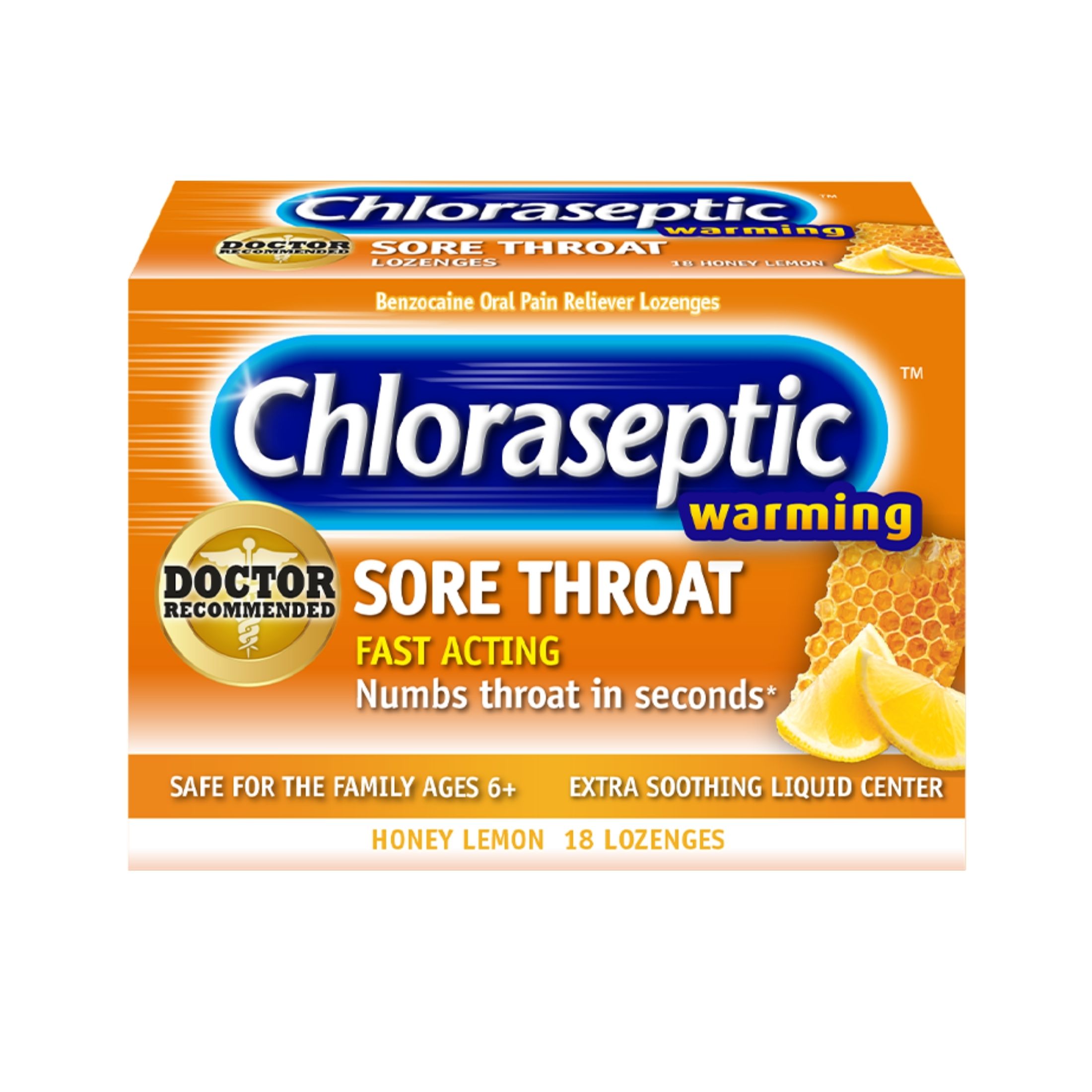 Chloraseptic Sore Throat Honey Lemon 18