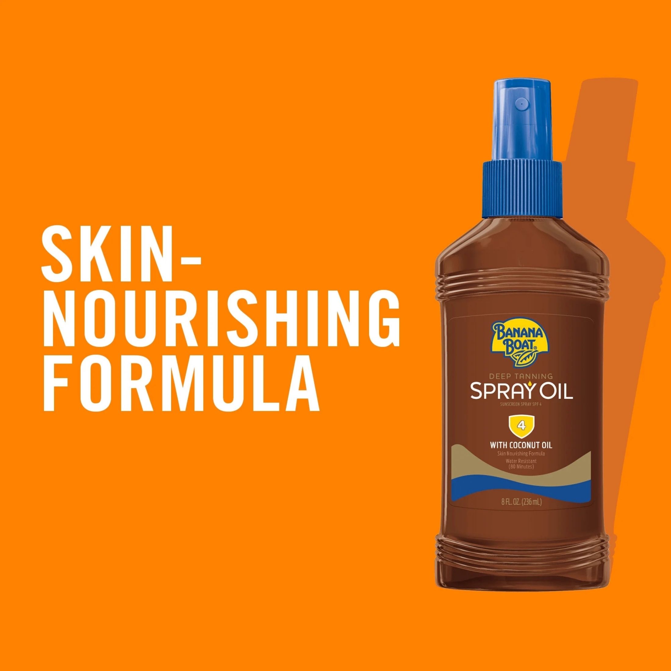 Banana Boat Deep Tanning Oil Sunscreen Spray, SPF 4 - 8 Fl Oz