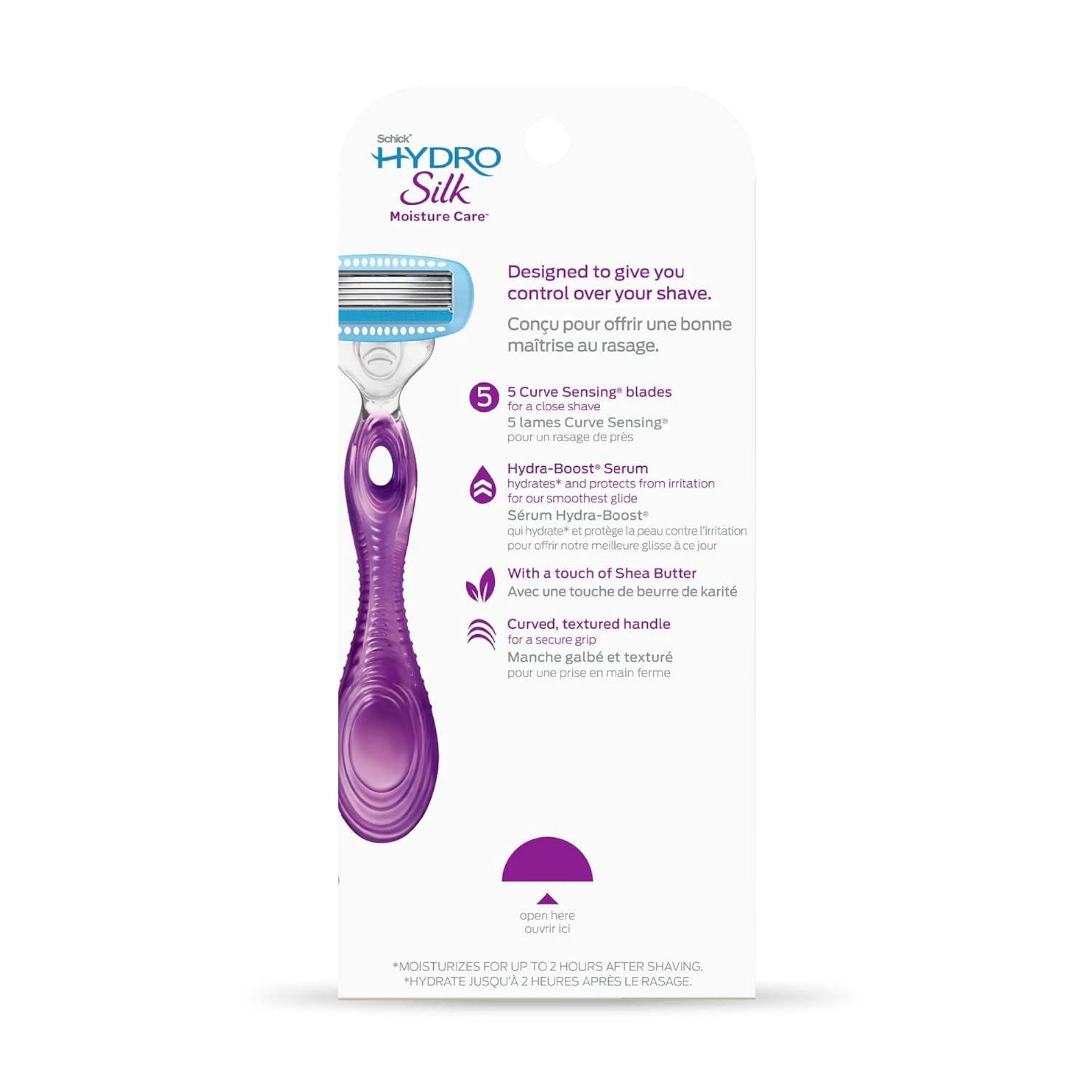 Schick Hydro Silk, Razor, 5 Blades, Moisture Care