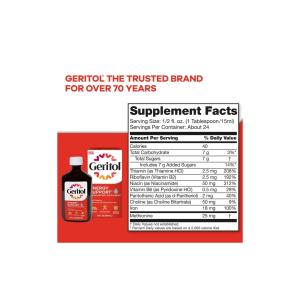 Geritol Liquid Vitamin And Iron Energy Support Supplement