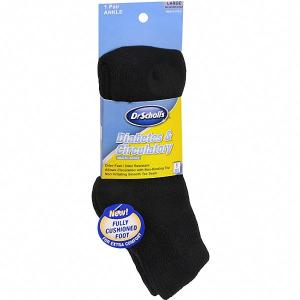 Dr. Scholl's Diabetes & Circulatory Health Socks Black Large 1 Pr