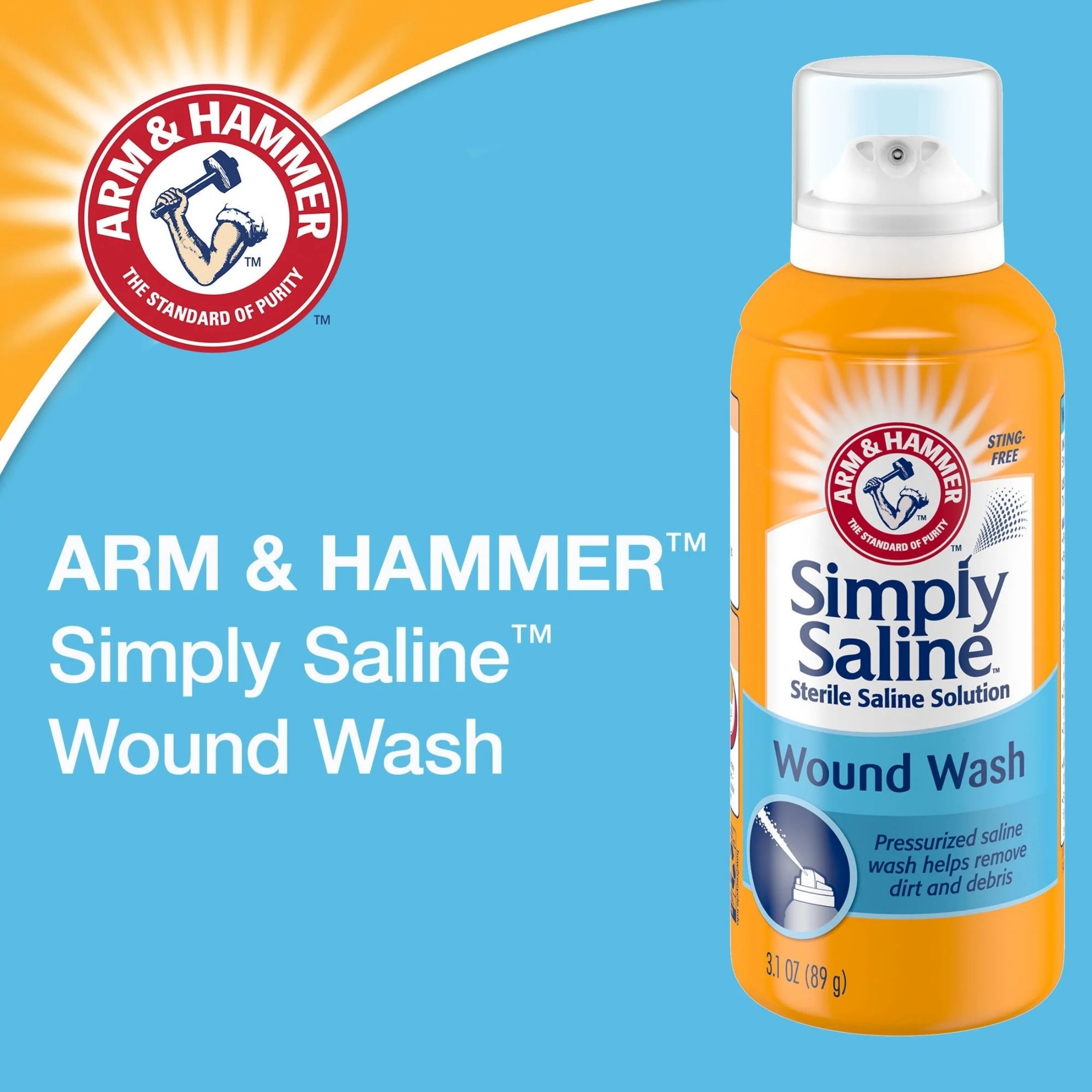 Simply Saline Arm & Hammer Wound Wash, 3.1 Oz