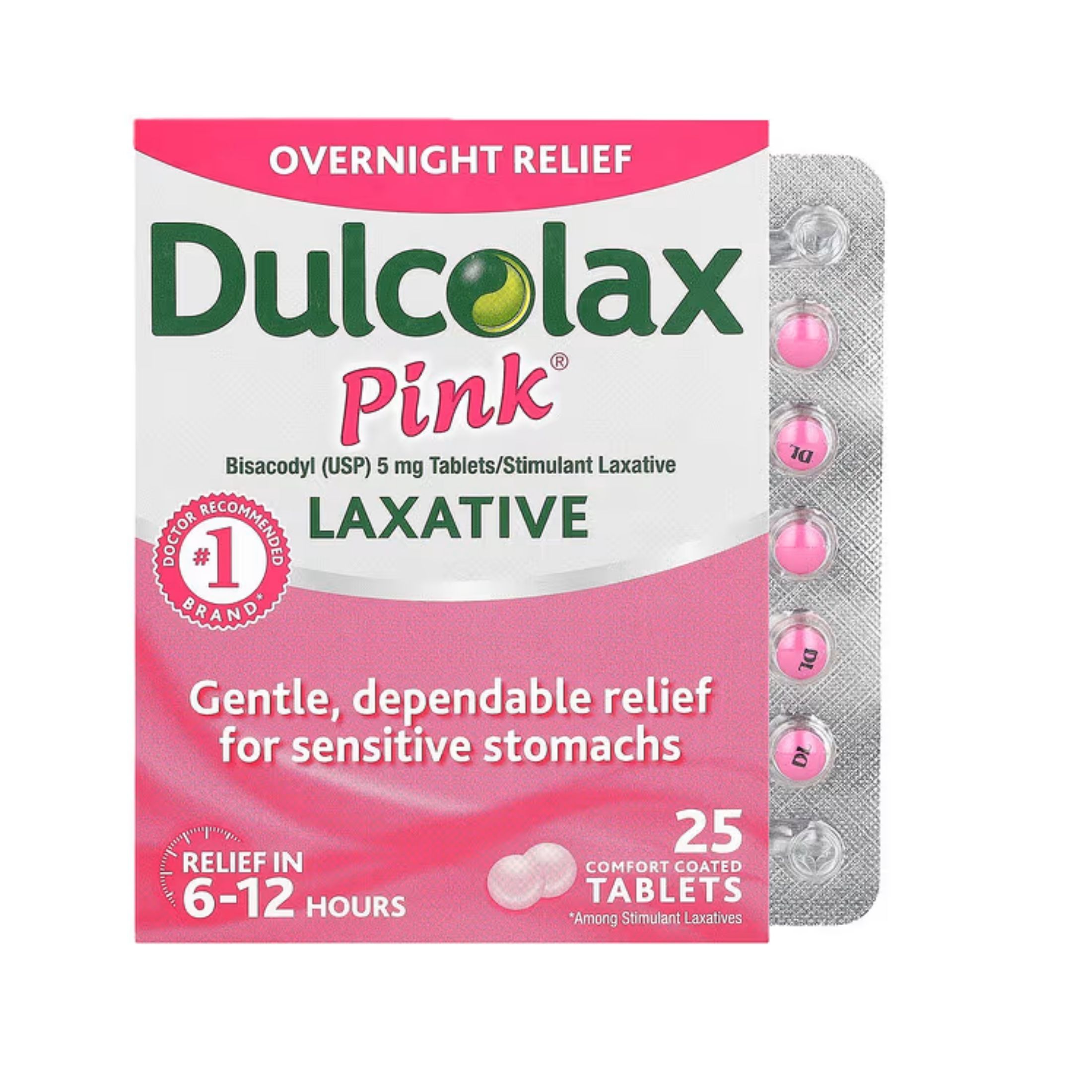 Dulcolax Laxative, Overnight Relief, 5 Mg, Coated Tablets