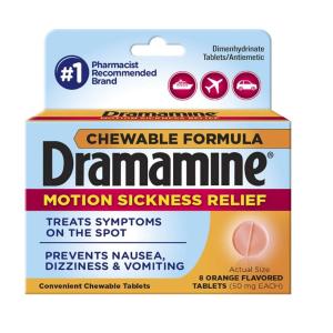 Dramamine Chewable Tablets 50 Mg Orange Flavored Motion Sickness Relief