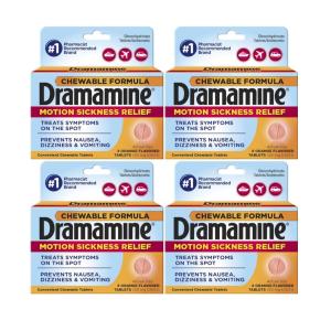 Dramamine Chewable Tablets 50 Mg Orange Flavored Motion Sickness Relief